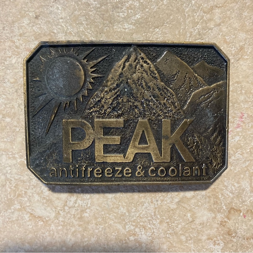Vintage Peak Antifreeze Promo Belt Buckle